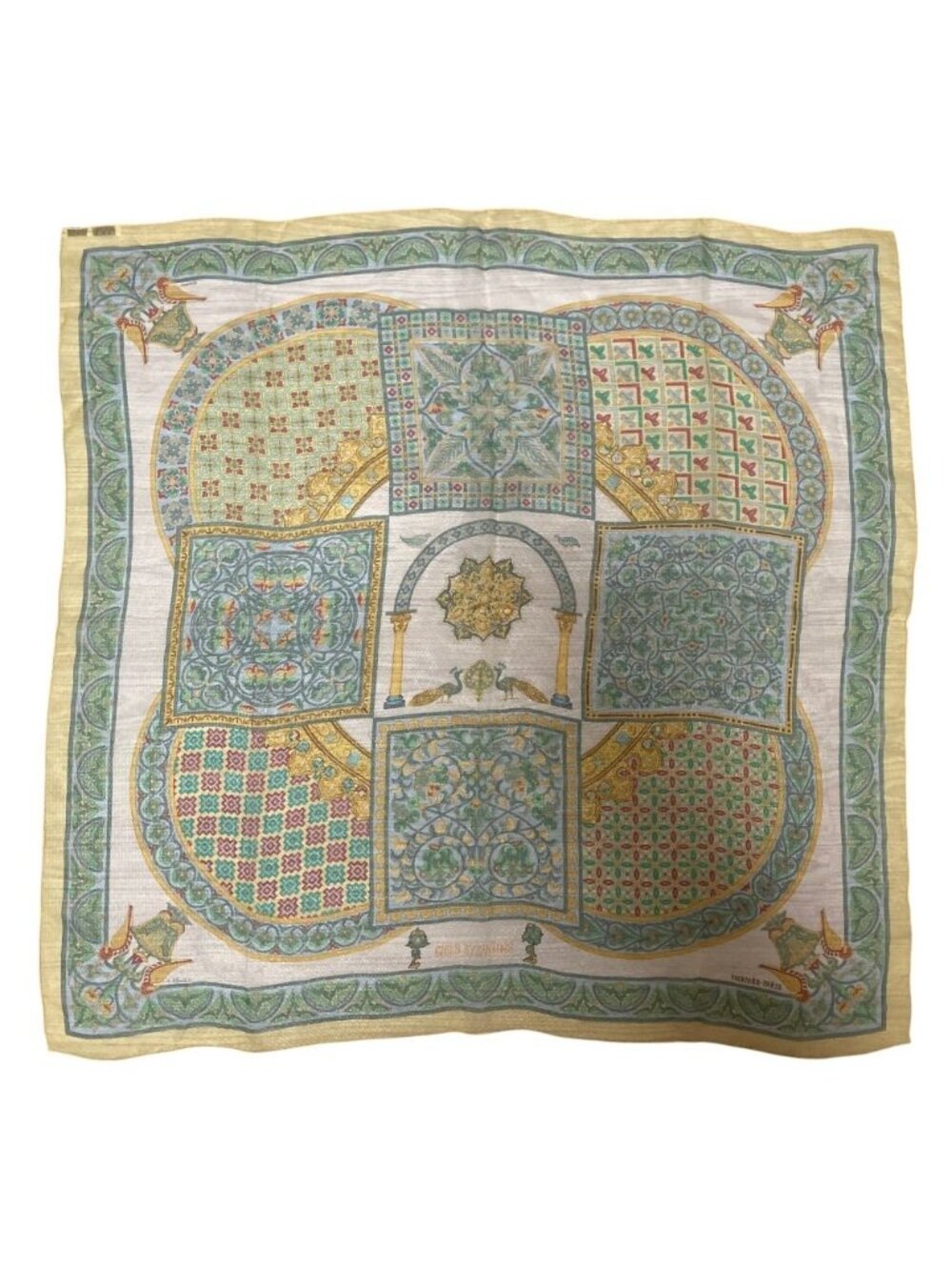 Hermes Carre 90 Ciels Byzantins Byzantine Sky Silk Sheer Large Scarf Multicolor
